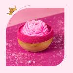 طبق  خشب وشمع