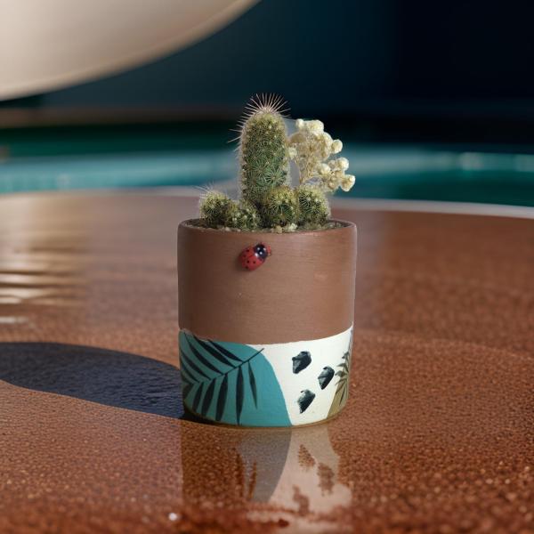 صبار في بوت ملون